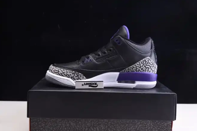 Rep TBkick Black 3 CT8532-050 Court Air Jordan Retro Purple 0611